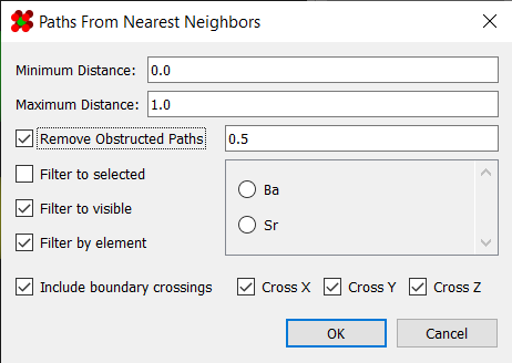 Dialog for generating paths from neighbors