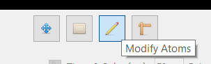 Screenshot of the modify atoms tool button