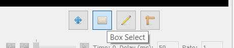 Tool button for the box select mode