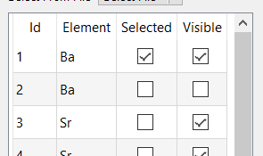 Selection list area