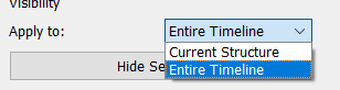 Dropdown to select the timeline apply mode.