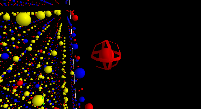 Example of an atom marked as a starting vacancy